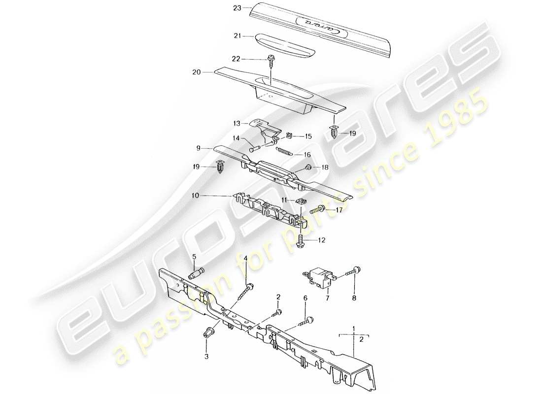 porsche 996 (2002) lining - sill part diagram