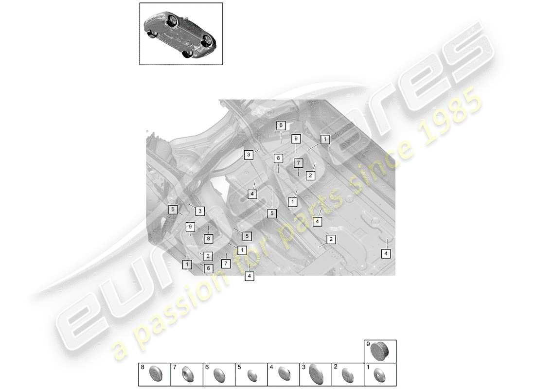 porsche panamera 971 (2017) plug part diagram