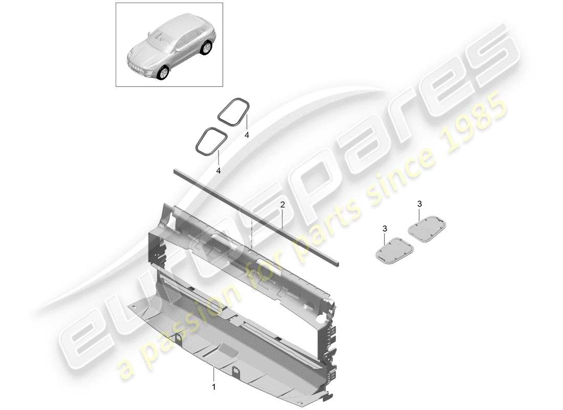 porsche macan (2018) air duct part diagram