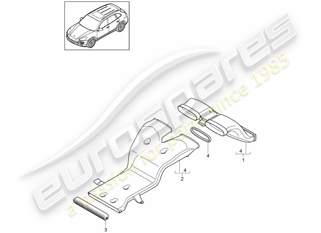 porsche cayenne e2 (2016) hybrid part diagram