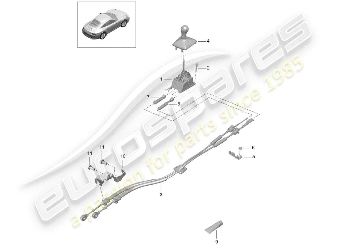 porsche 991 (2012) transmission control part diagram