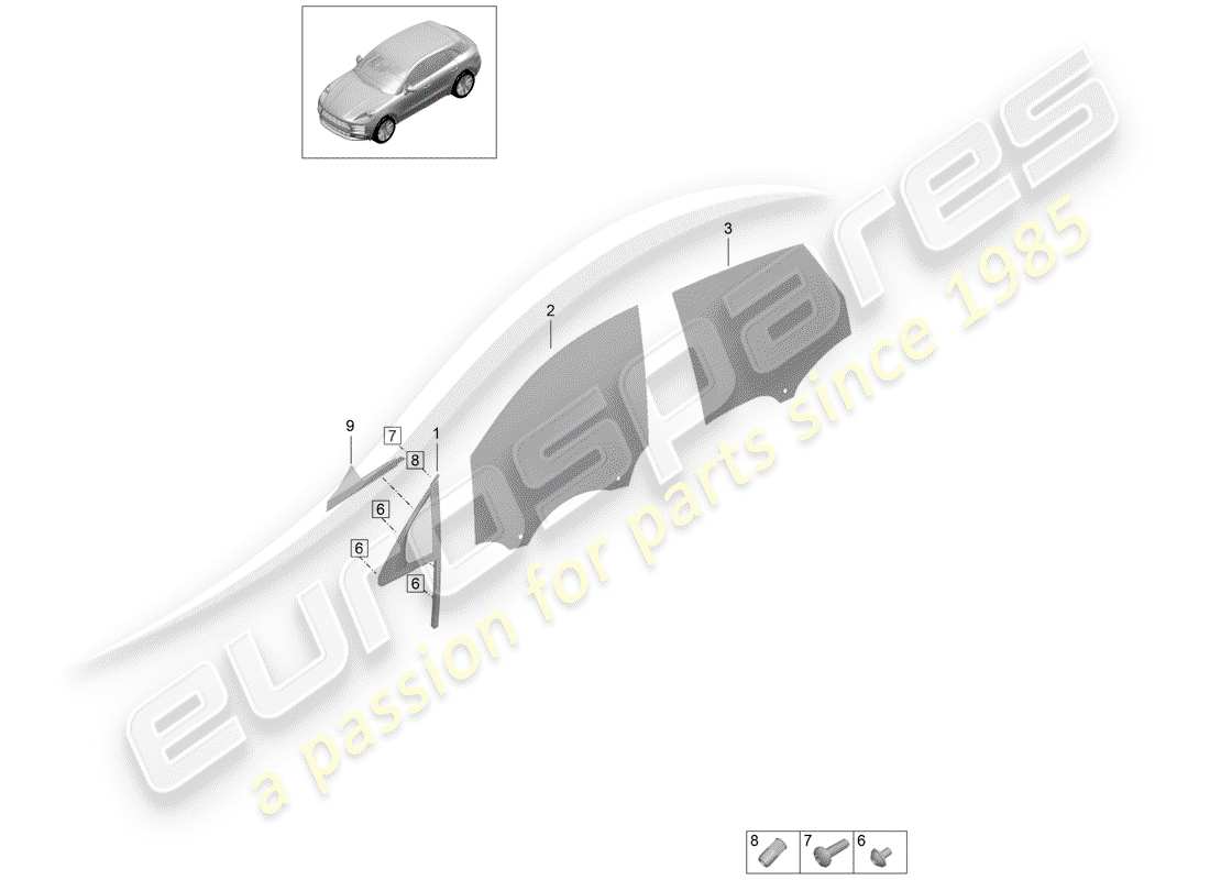 porsche macan (2020) fasteners part diagram