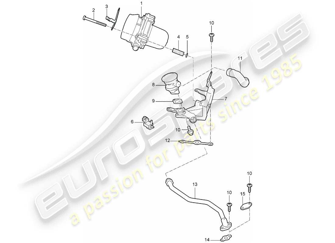 porsche 997 (2007) air injection part diagram