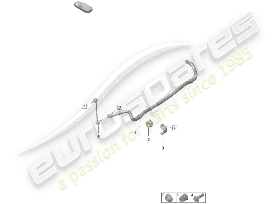 porsche 2020 stabilizer part diagram