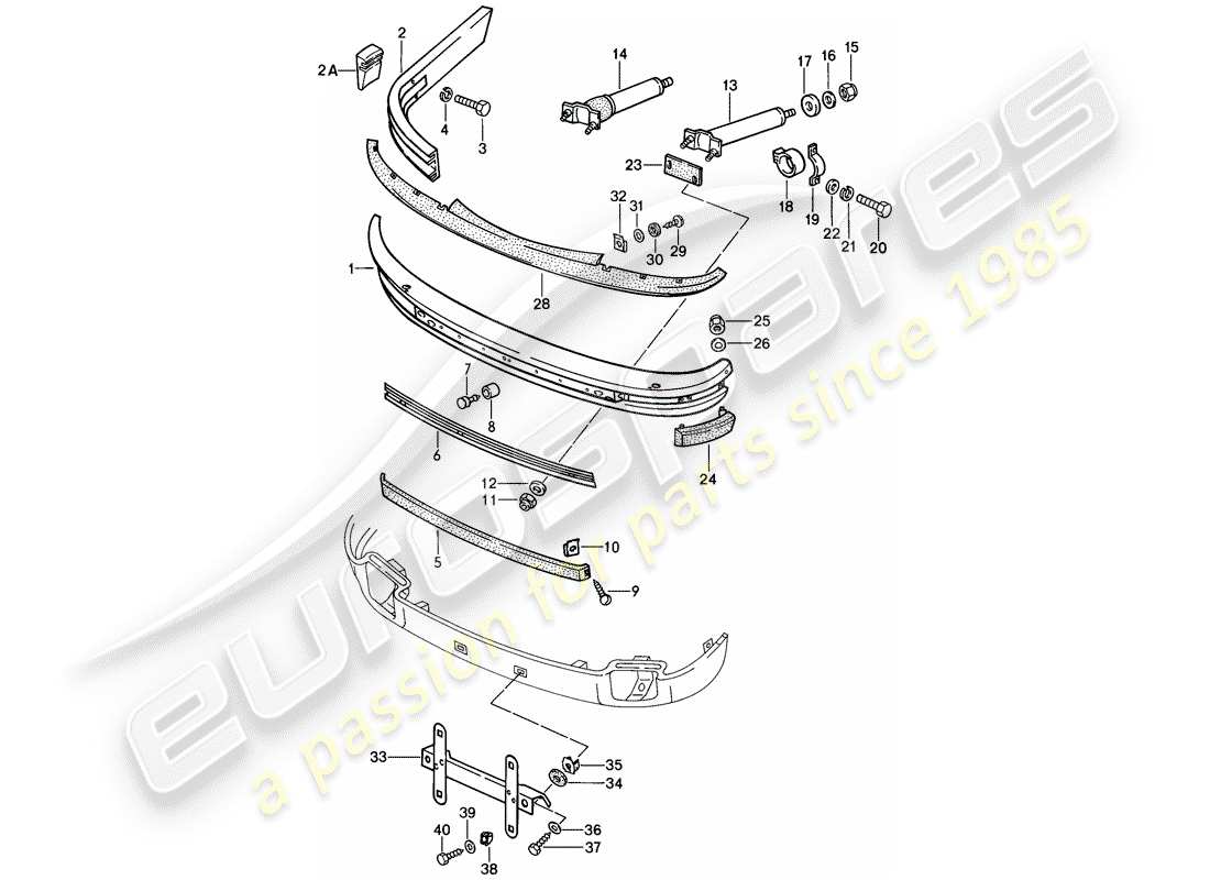 porsche 911 (1987) bumper part diagram