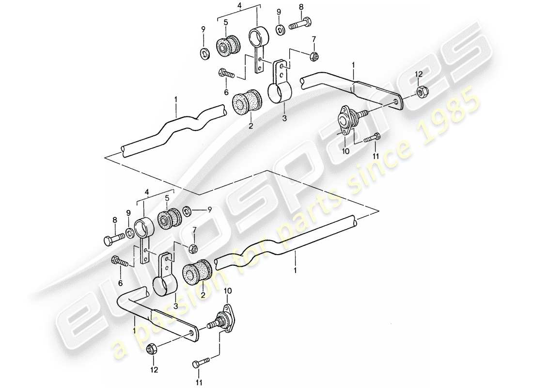 porsche 959 (1987) stabilizer part diagram