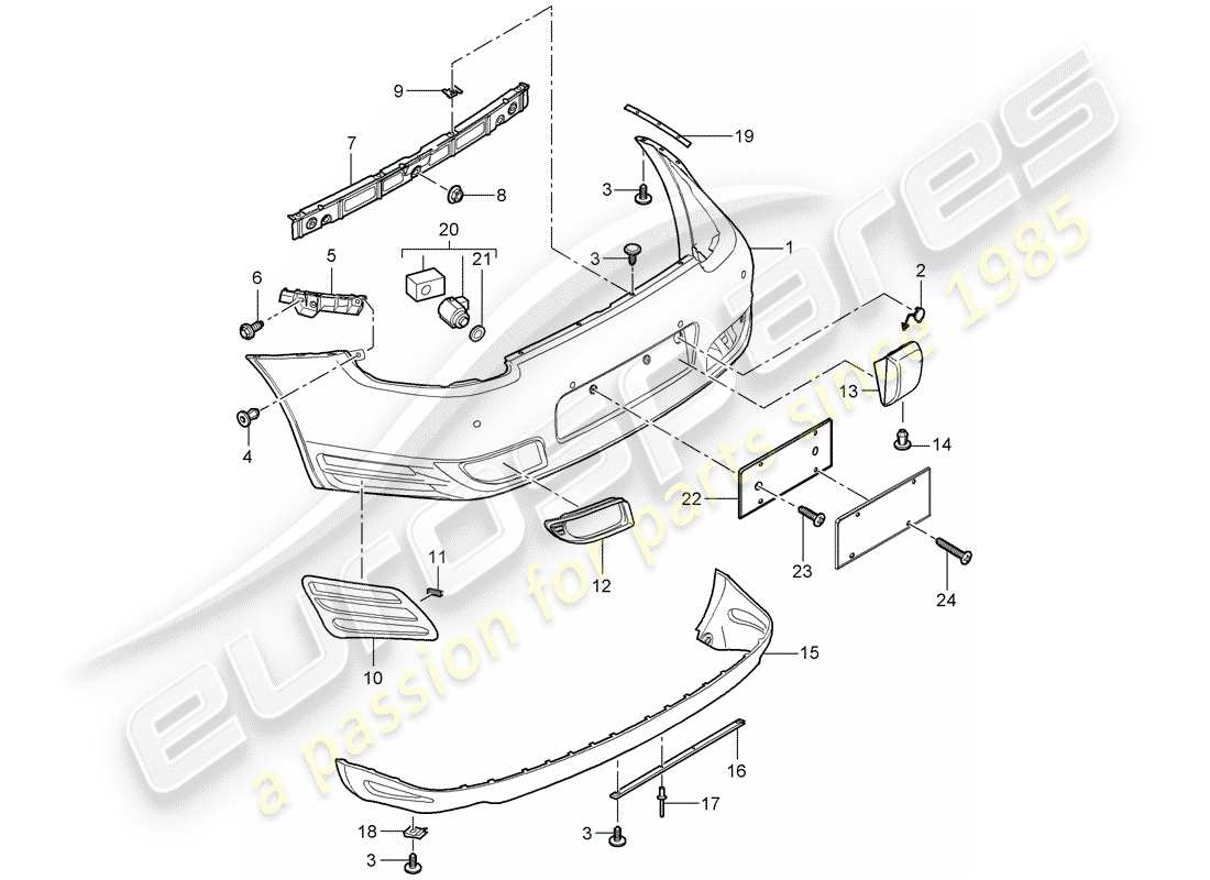 porsche 997 t/gt2 (2009) lining part diagram