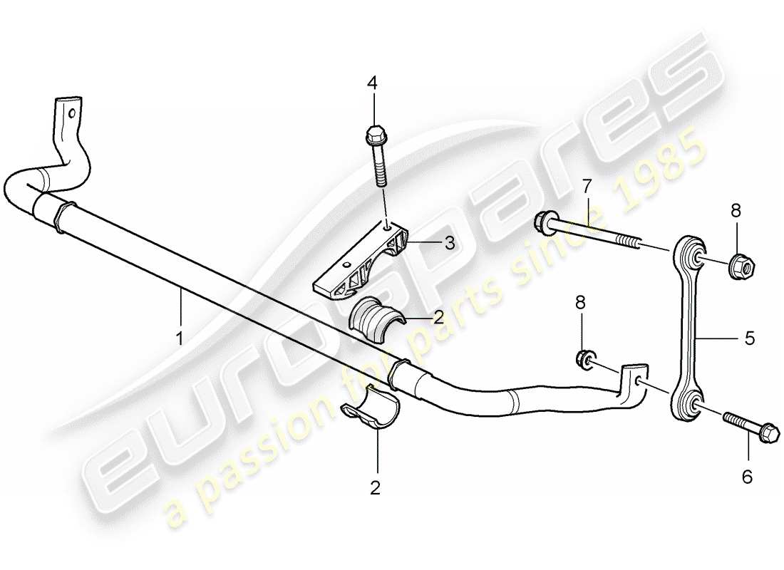 porsche cayenne (2009) stabilizer part diagram