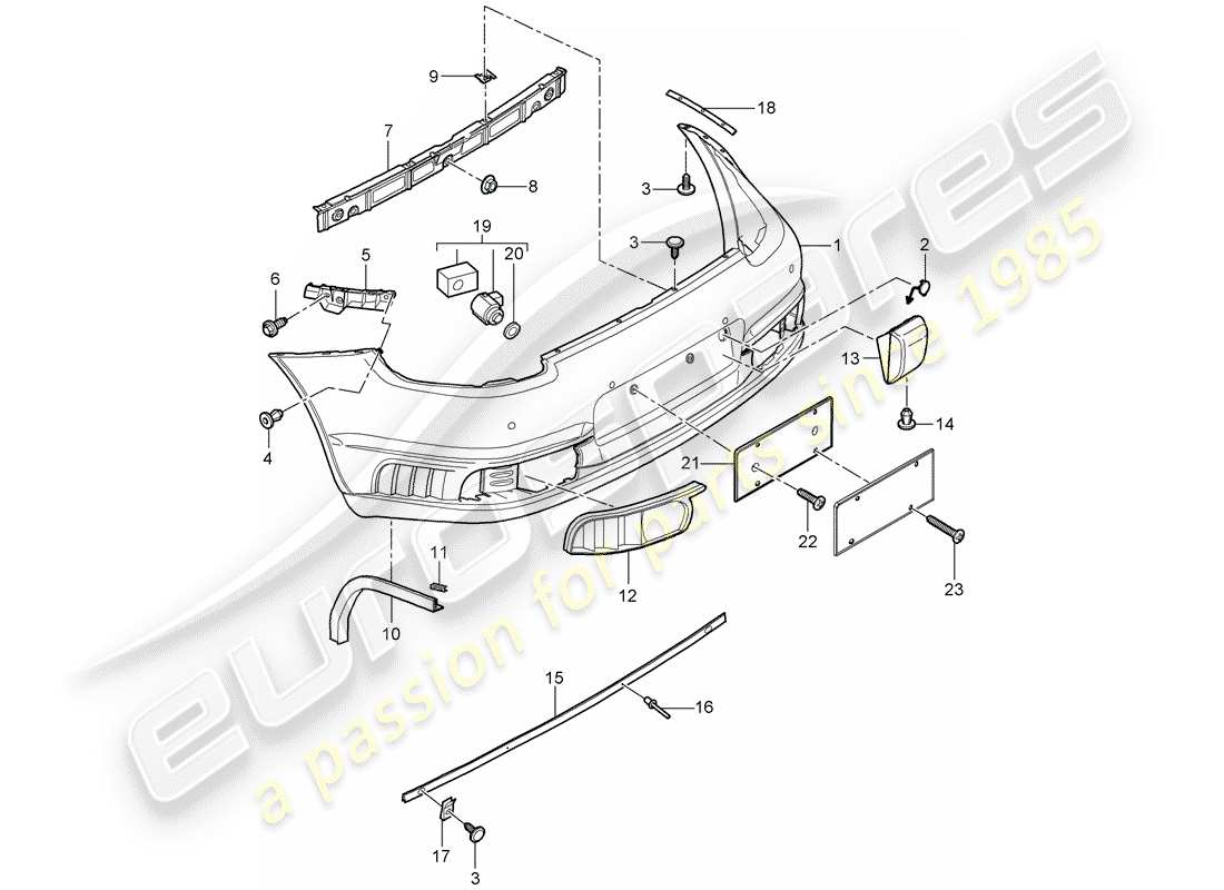 porsche 997 t/gt2 (2009) lining part diagram