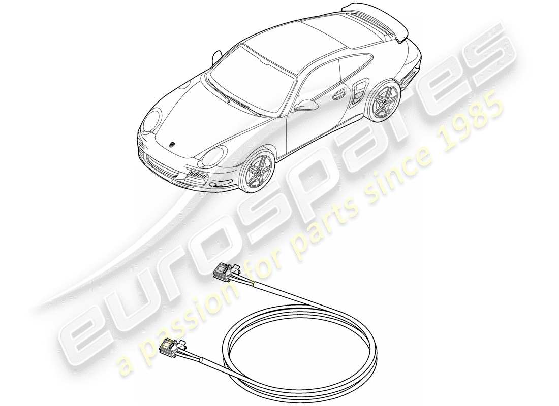 porsche 997 t/gt2 (2009) light fibre optic part diagram