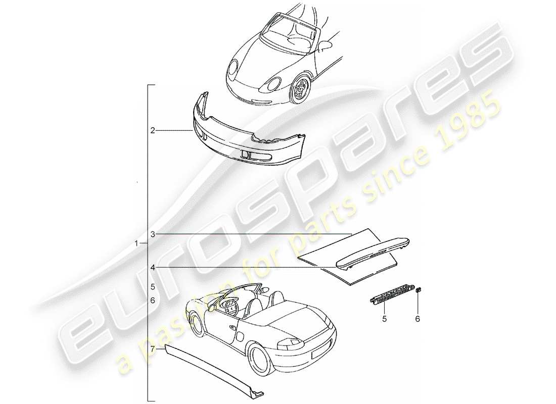 porsche tequipment catalogue (2010) aerokit part diagram