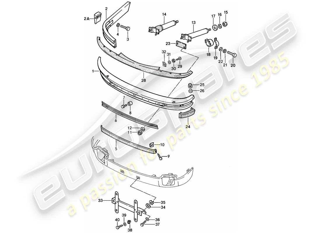 porsche 911 (1986) bumper part diagram