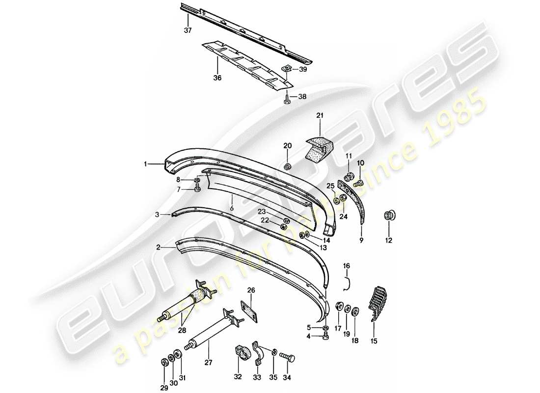 porsche 911 (1978) bumper part diagram