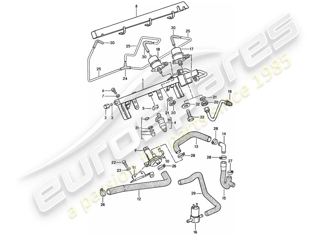 porsche 944 (1982) l-jetronic - 2 part diagram