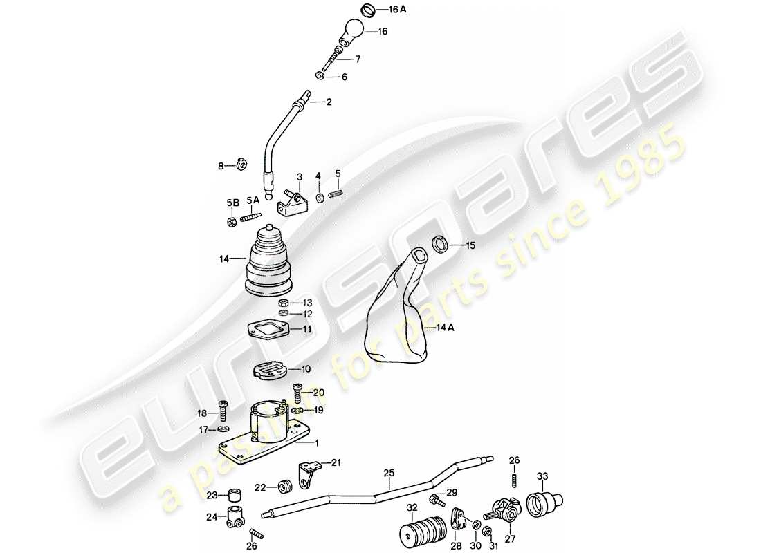 porsche 911 (1987) transmission control - d >> - mj 1988 part diagram