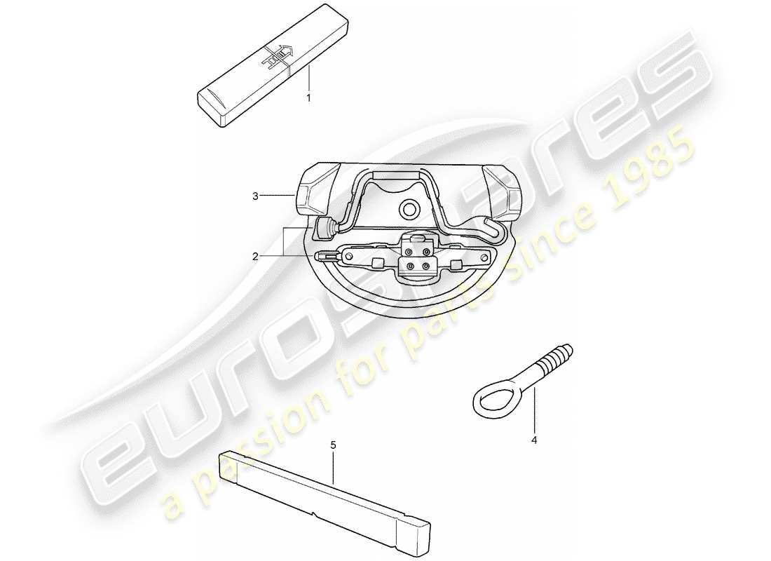 porsche boxster 987 (2008) tool part diagram