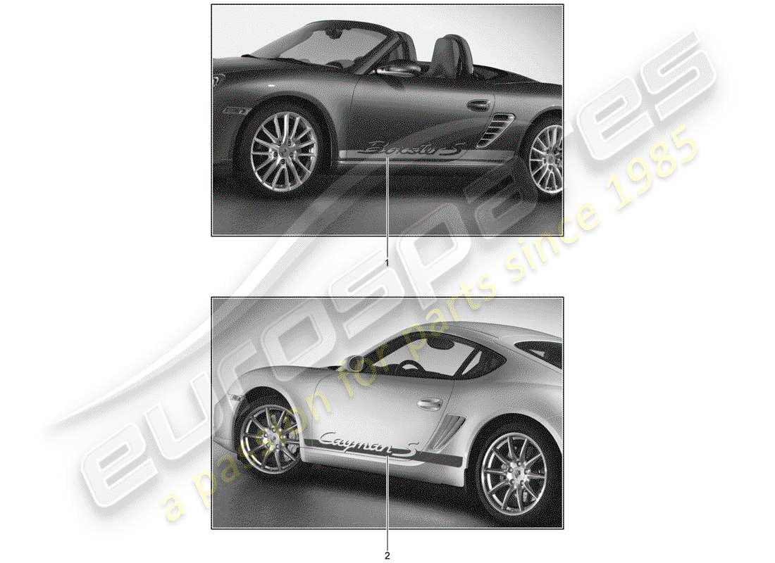 porsche tequipment catalogue (1992) trim foil part diagram