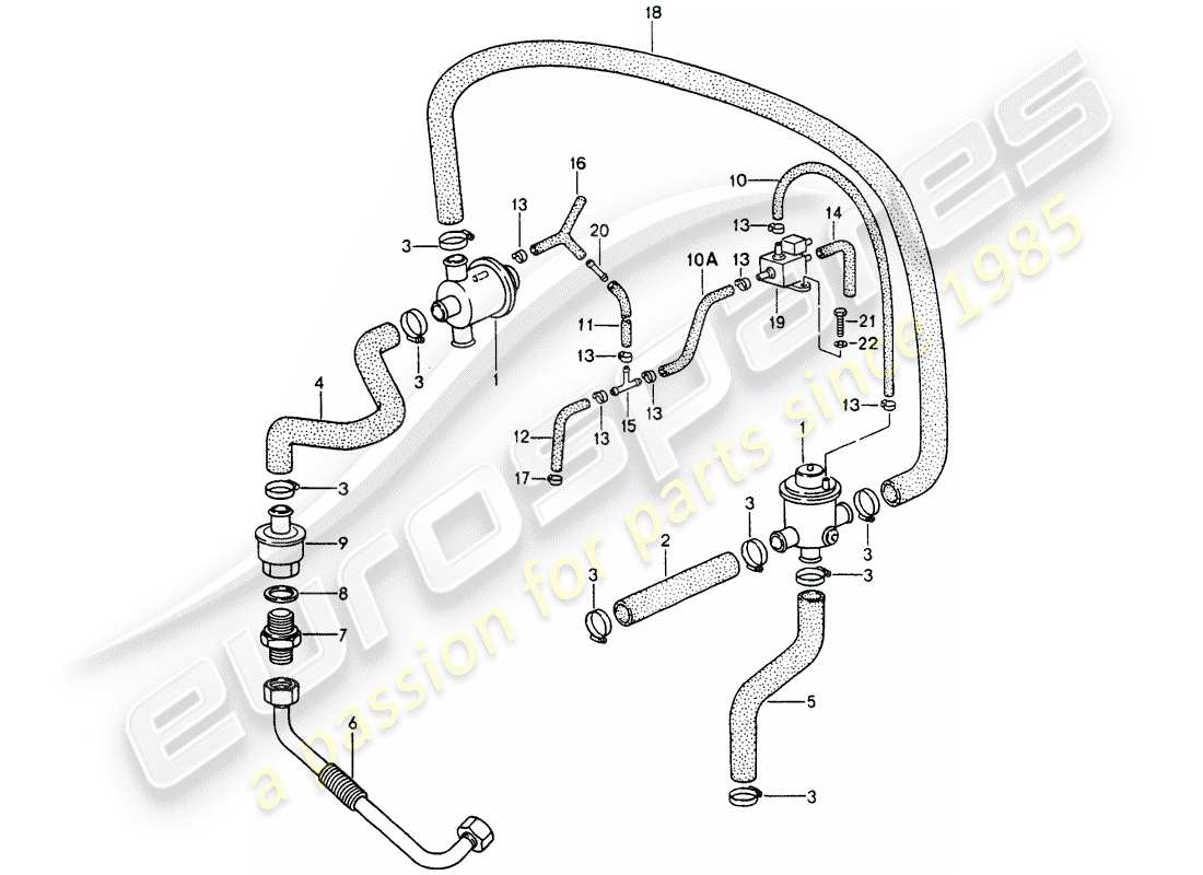 porsche 964 (1994) air injection part diagram