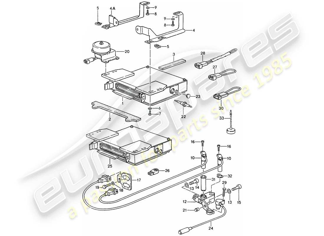 porsche 944 (1989) engine electrics 2 part diagram