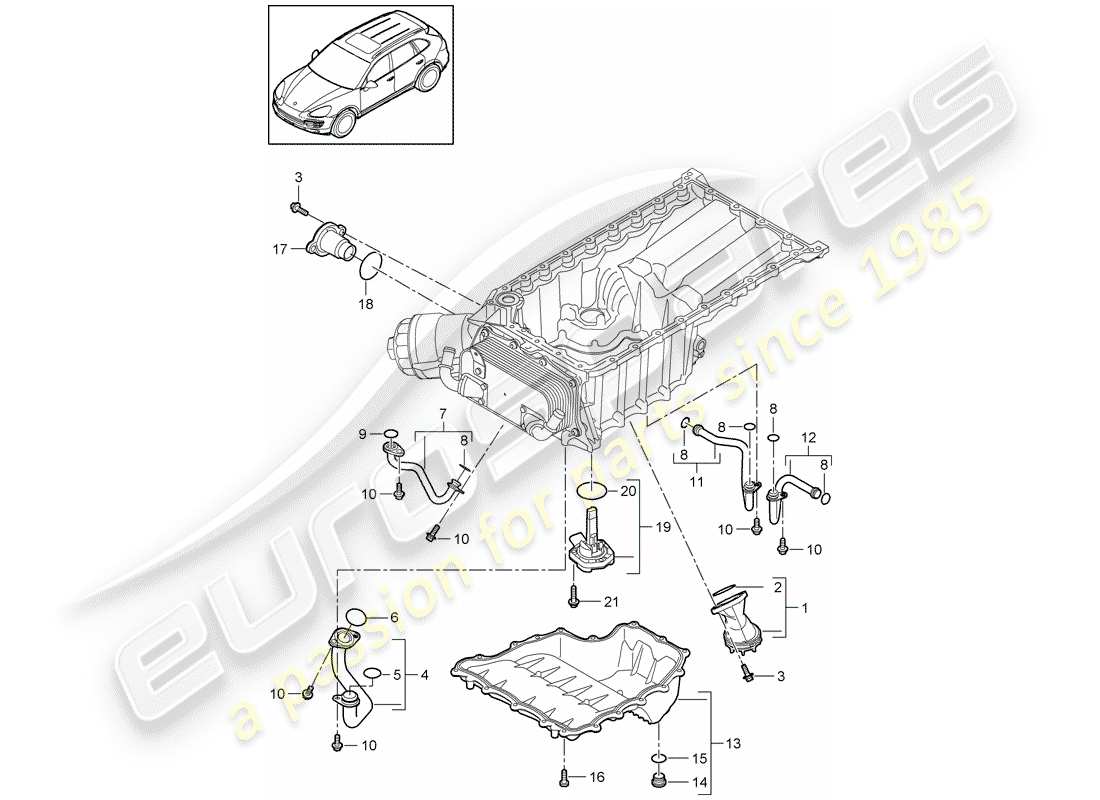 porsche cayenne e2 (2016) intake manifold part diagram