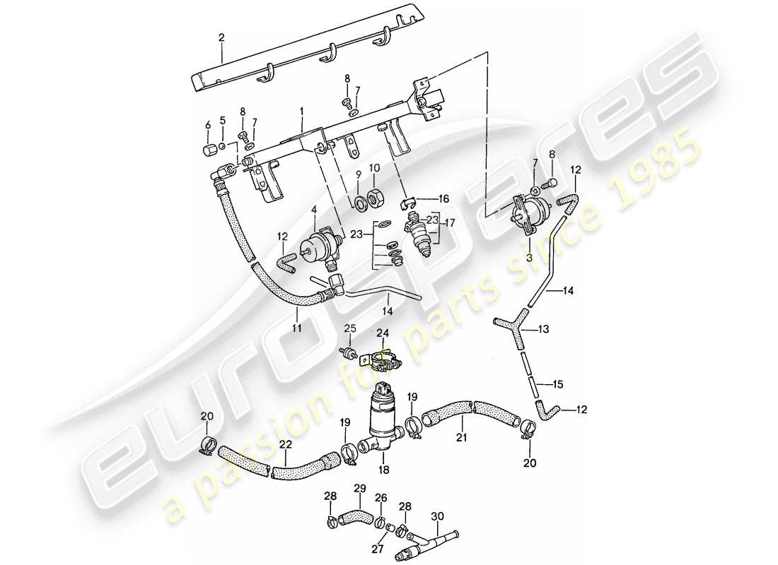 porsche 944 (1989) l-jetronic - 2 part diagram