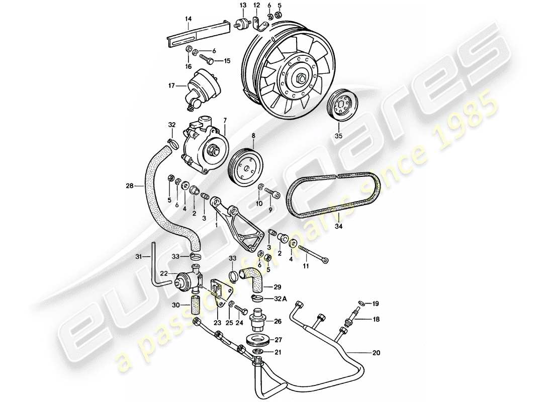 porsche 911 (1983) air injection part diagram