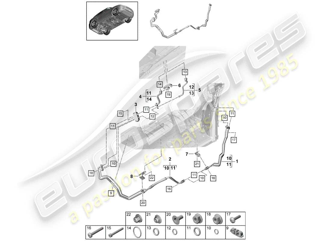 porsche cayenne e3 (2020) air conditioner part diagram