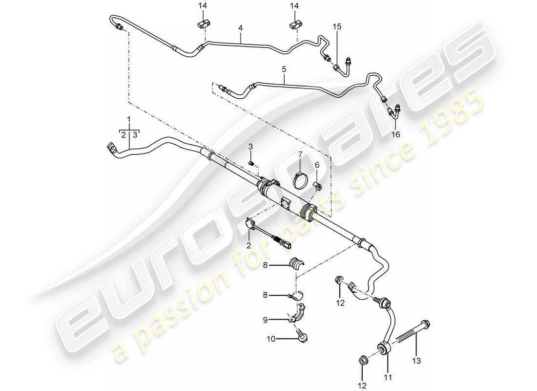 porsche cayenne (2006) stabilizer (decoupleable) part diagram