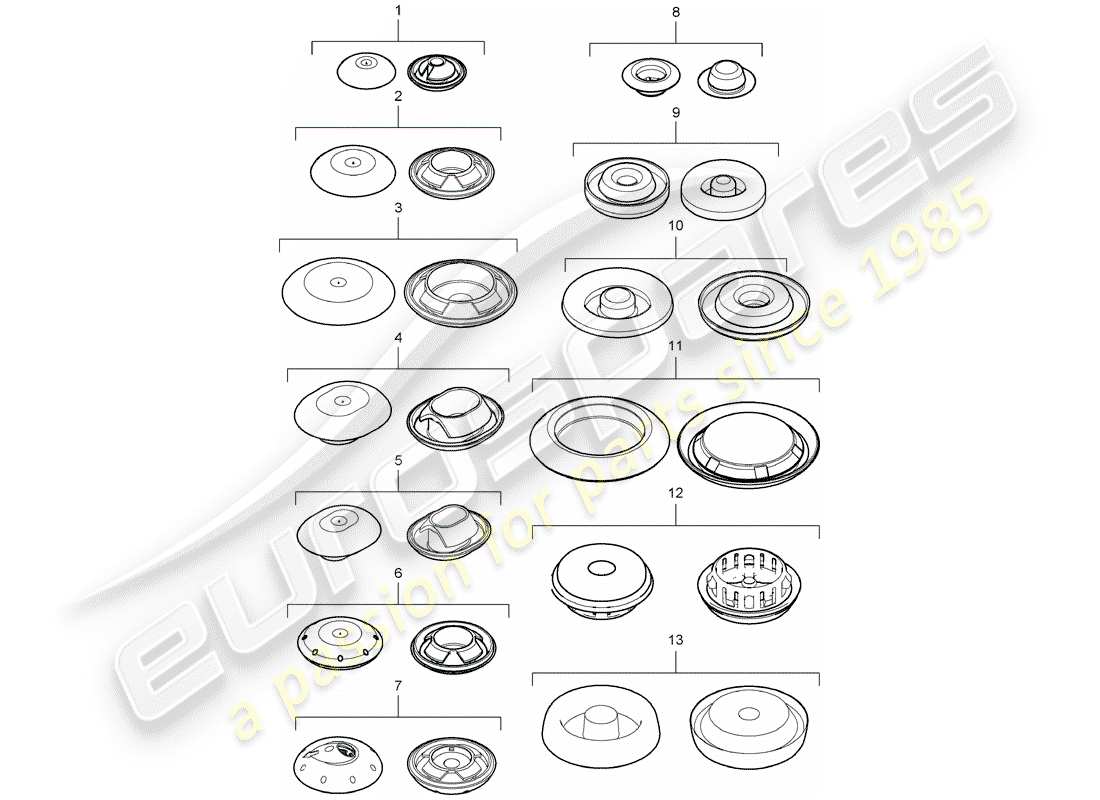 porsche cayenne e2 (2017) plug part diagram