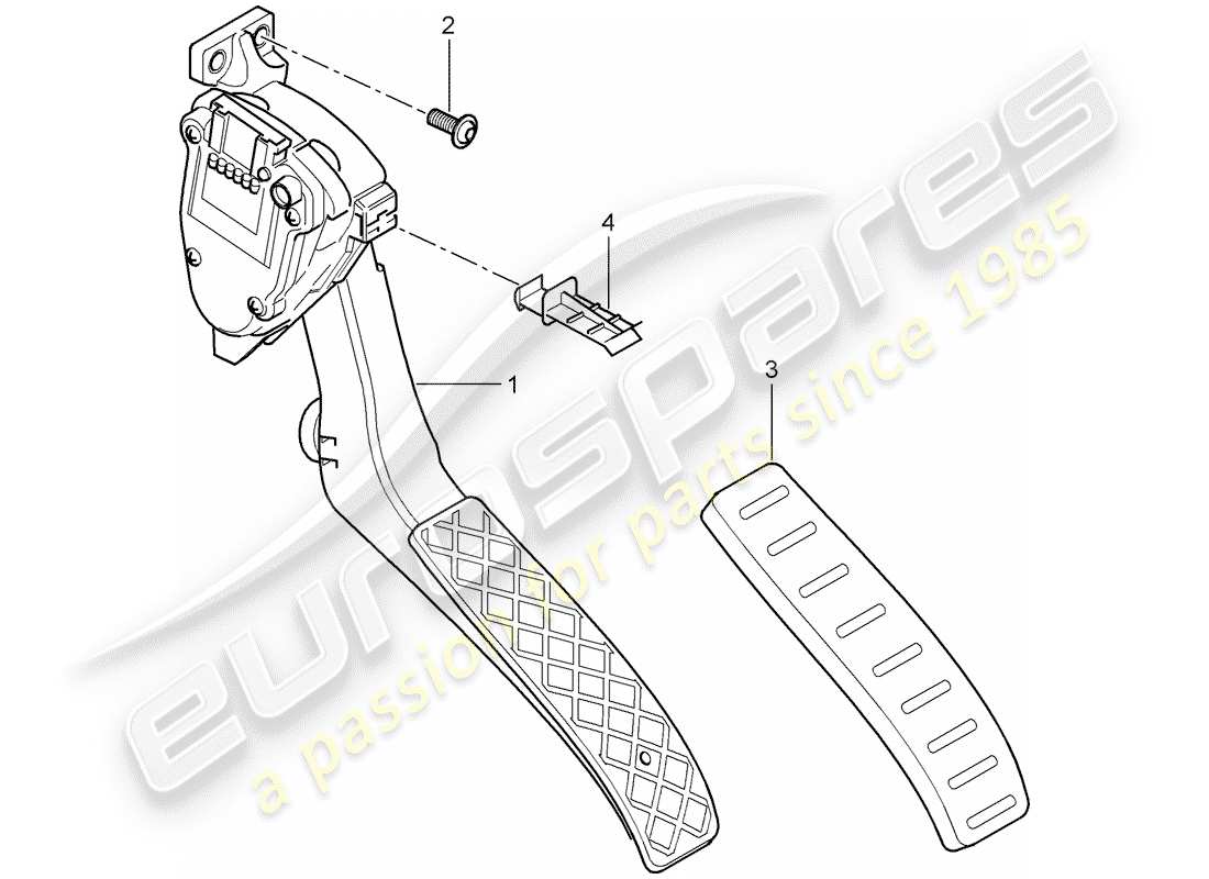 porsche cayenne (2009) pedals part diagram