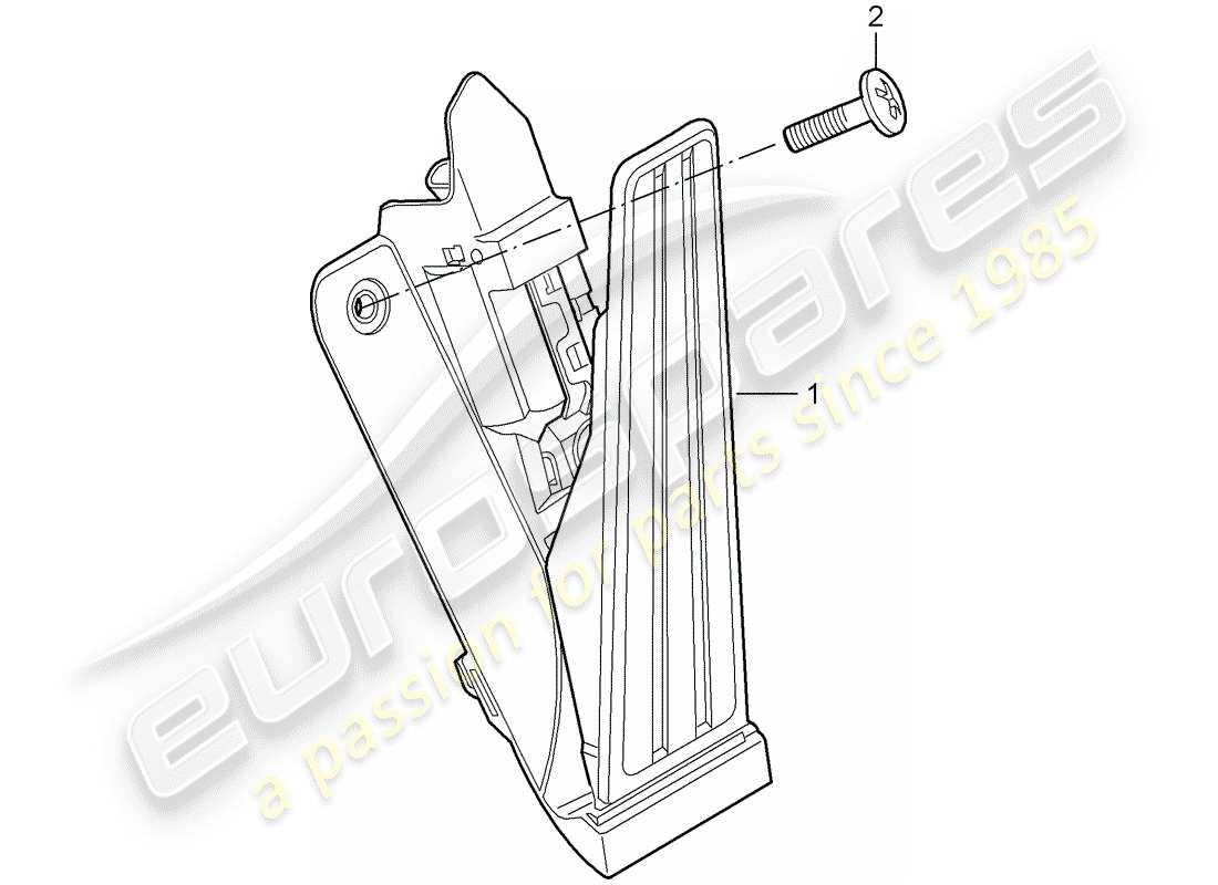 porsche cayman 987 (2008) pedals part diagram