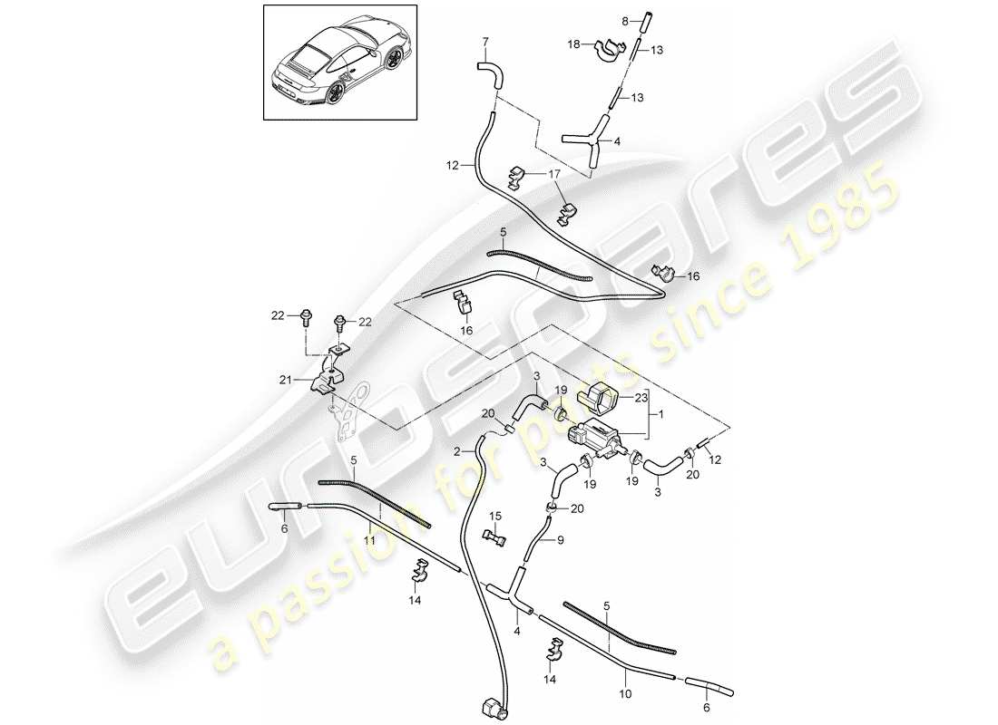 porsche 911 t/gt2rs (2012) vacuum control part diagram