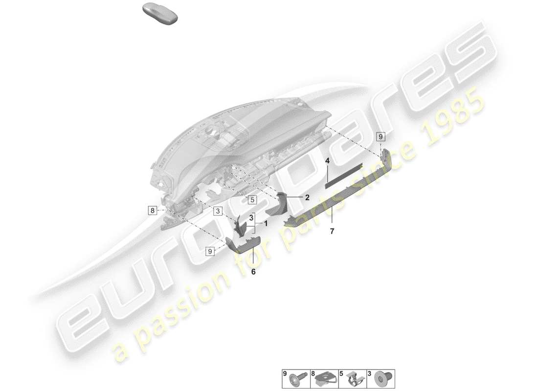 porsche 2020 accessories part diagram