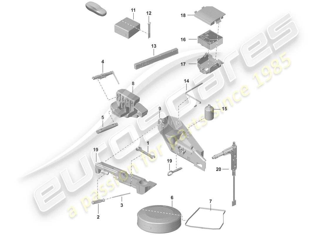 porsche 2019 tool part diagram