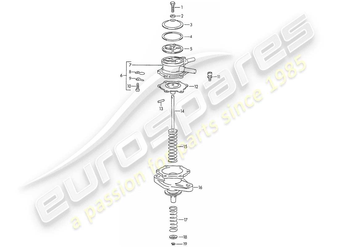 porsche 911/912 (1968) single parts - for - fuel pump part diagram