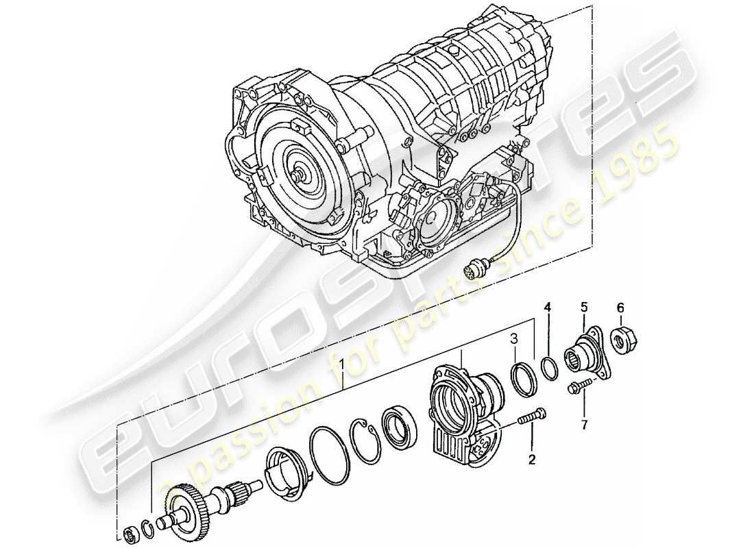 porsche 996 (2004) tiptronic - - 4 wheel drive - d - mj 1999>> - mj 2001 part diagram