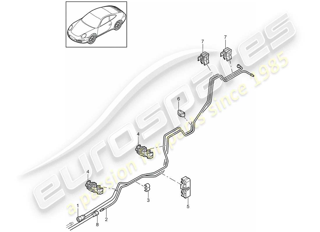 porsche 997 gen. 2 (2010) fuel system part diagram