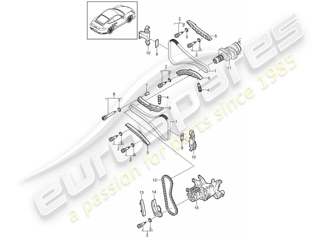 porsche 911 t/gt2rs (2012) valve control part diagram