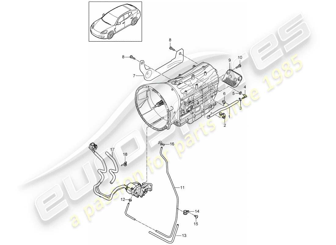 porsche panamera 970 (2012) tiptronic part diagram