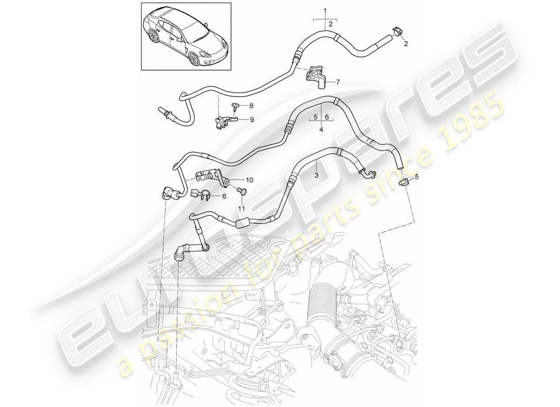 porsche panamera 970 (2012) fuel system part diagram