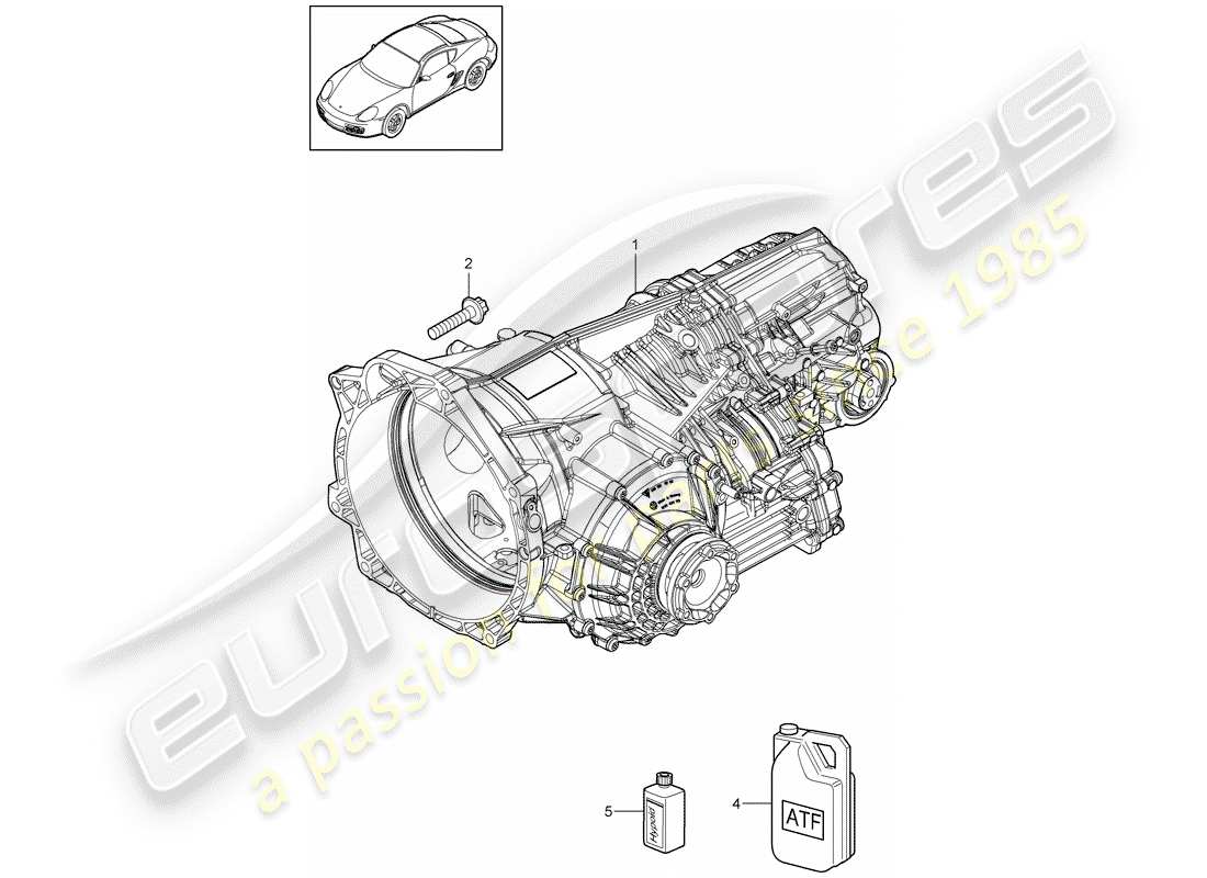 porsche cayman 987 (2012) - pdk - part diagram