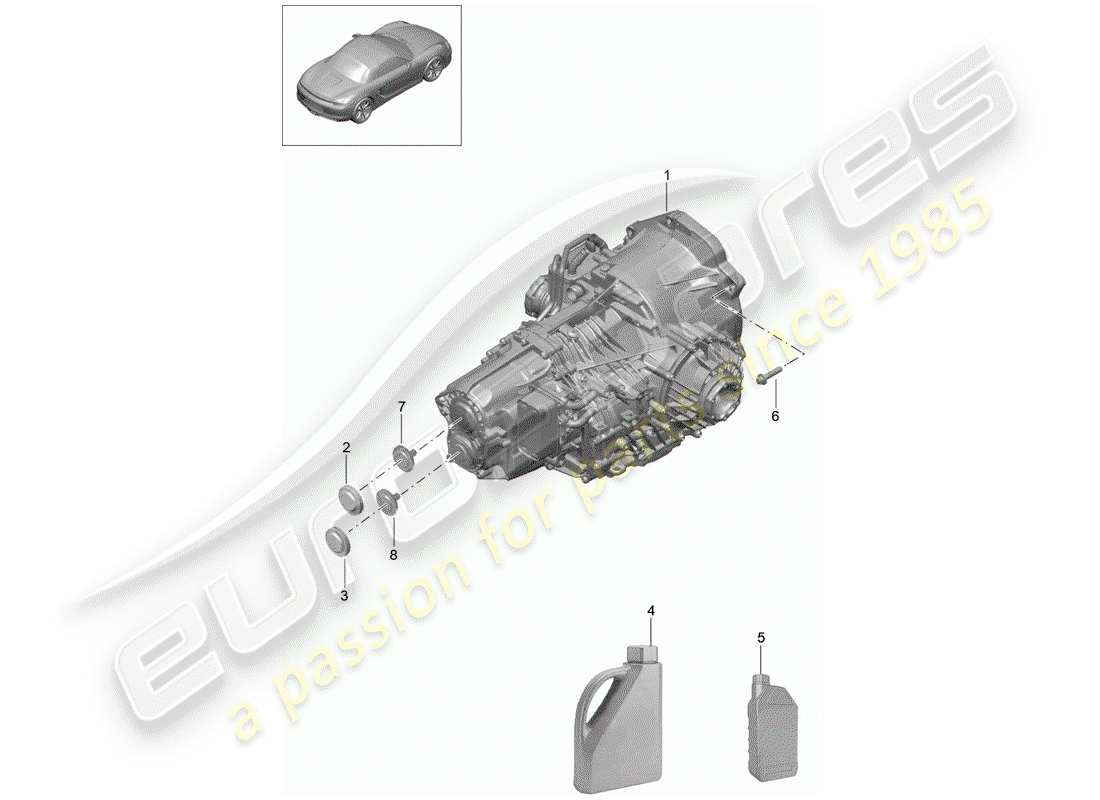 porsche boxster 981 (2016) - pdk - part diagram