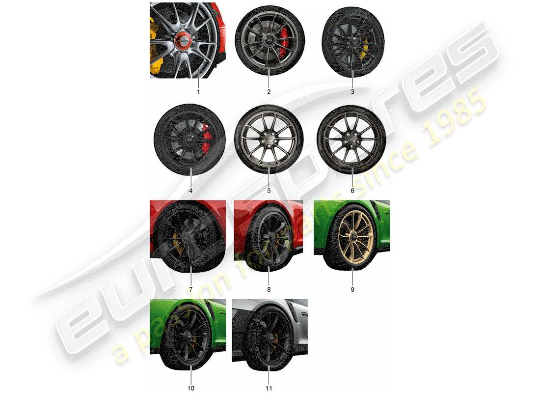 porsche tequipment 98x/99x (2020) gear set part diagram