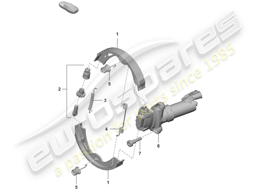 porsche 2020 parking brake part diagram