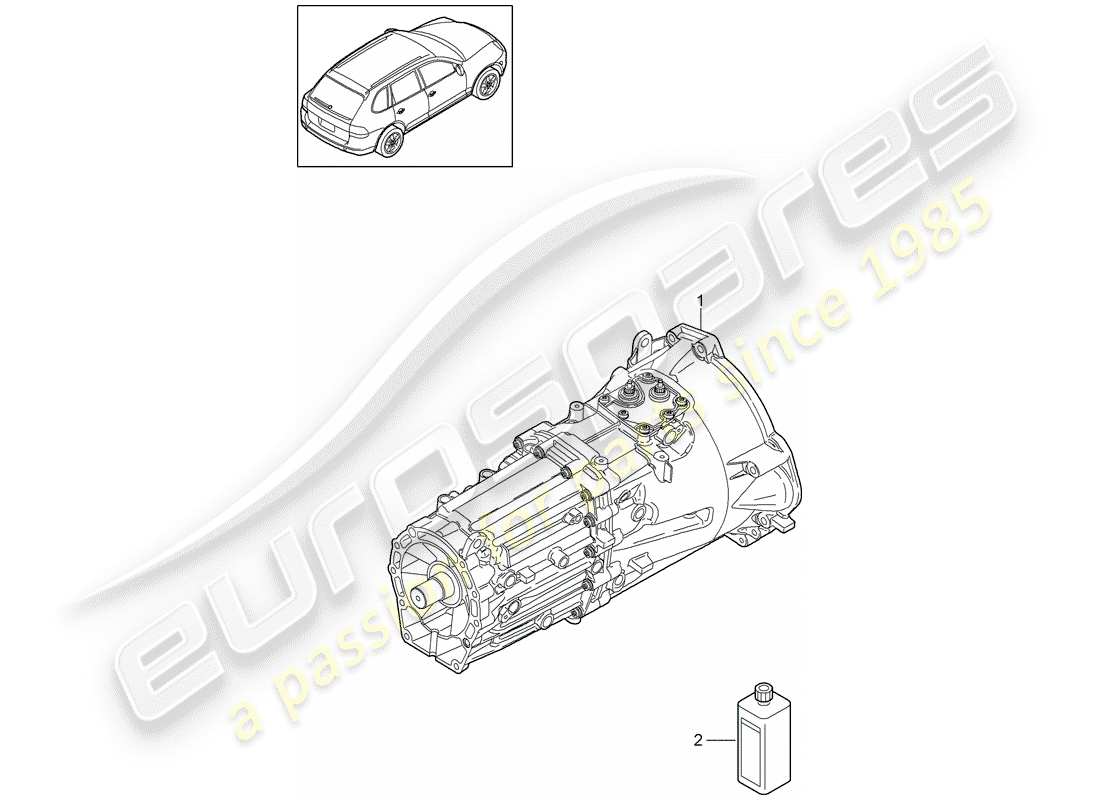 porsche cayenne e2 (2011) replacement transmission part diagram