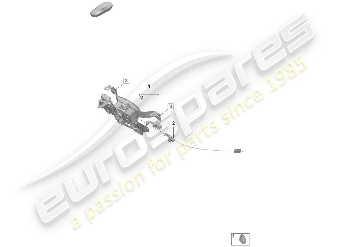 porsche 2020 lock part diagram