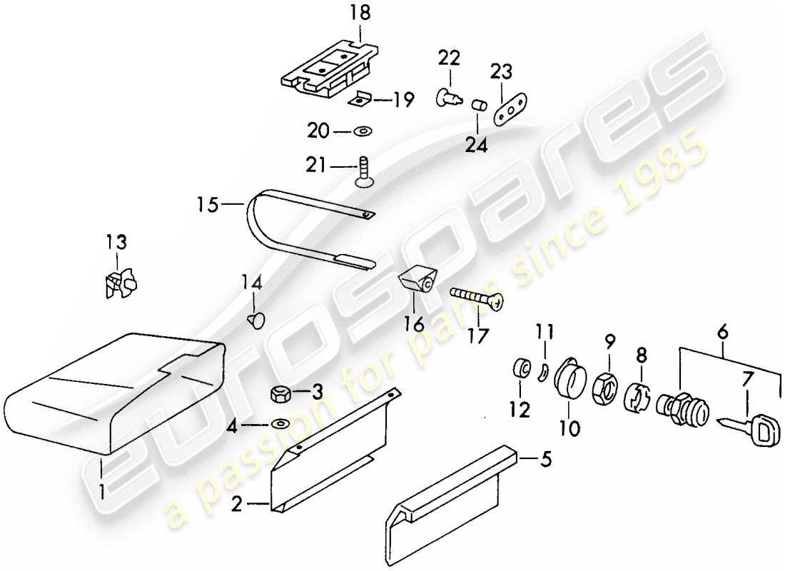 porsche 911 (1970) glove box - d >> - mj 1970 part diagram