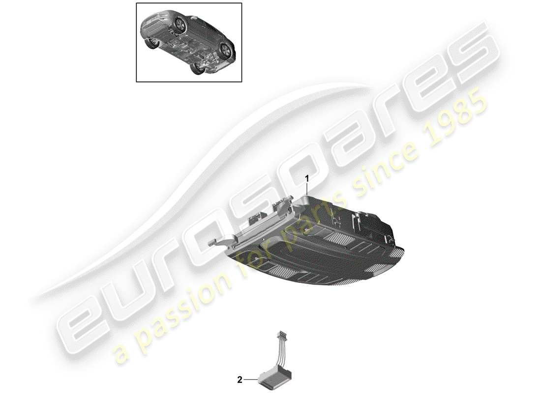 porsche cayenne e3 (2019) bracket part diagram