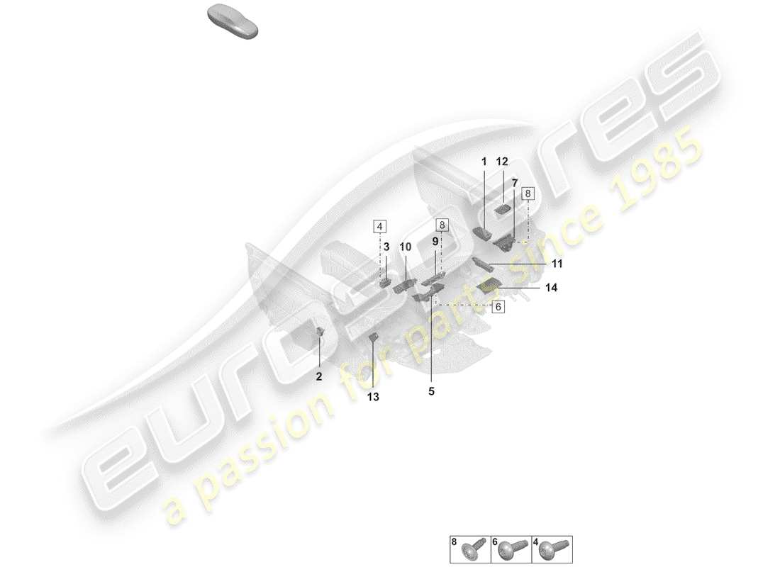 porsche 2020 switch part diagram