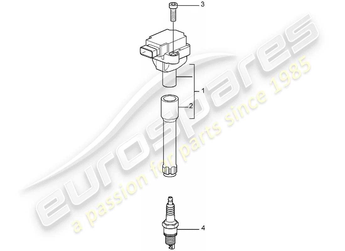 porsche 997 (2005) ignition system part diagram